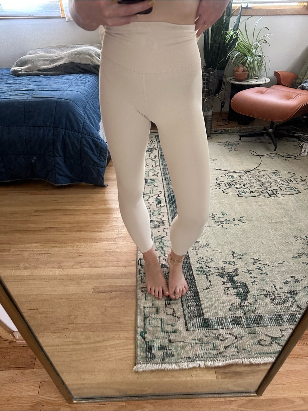 Fabletics Purelux High-Waist Cream Performance Leggings